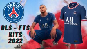 Paris Saint Germain PSG Kits 2022 DLS 21 Logo FTS